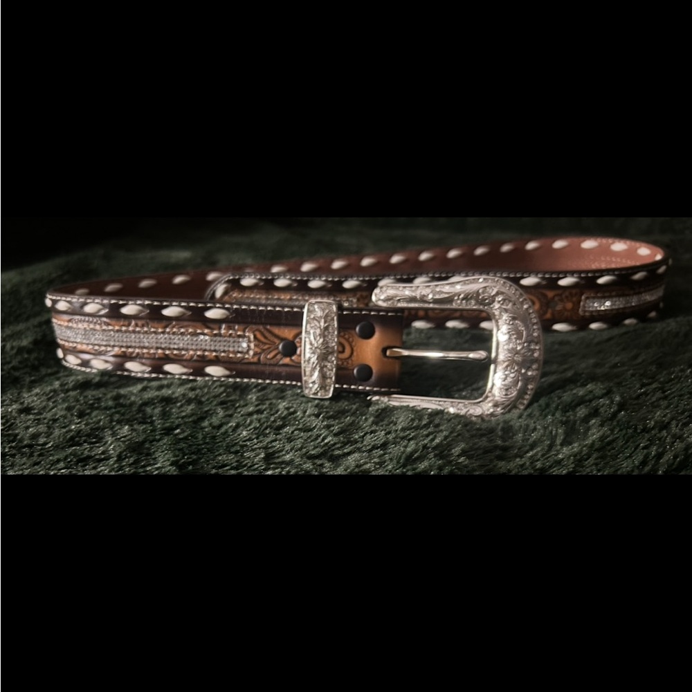 Brown and Silver Women's Belt